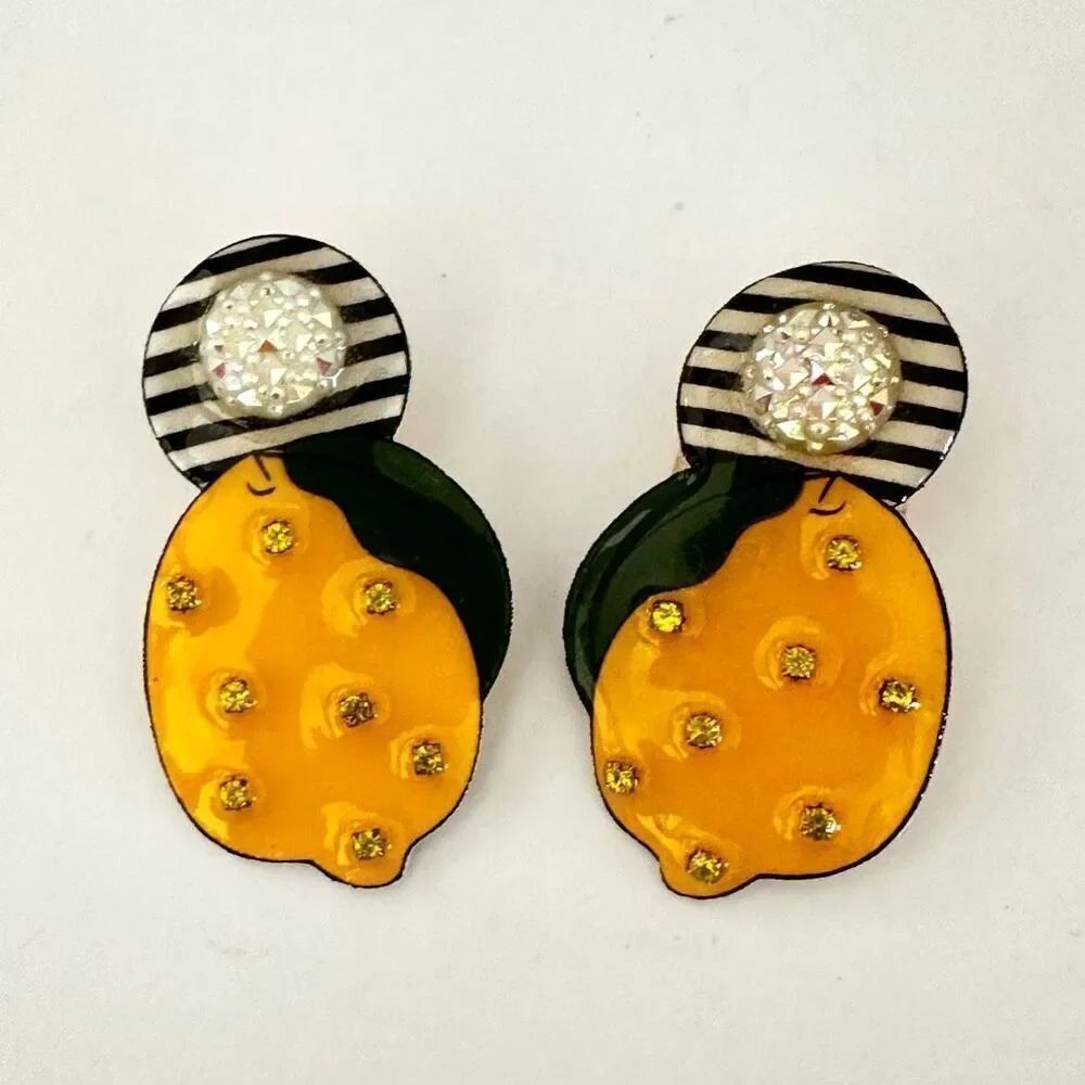 Art deco resin modern post earrings